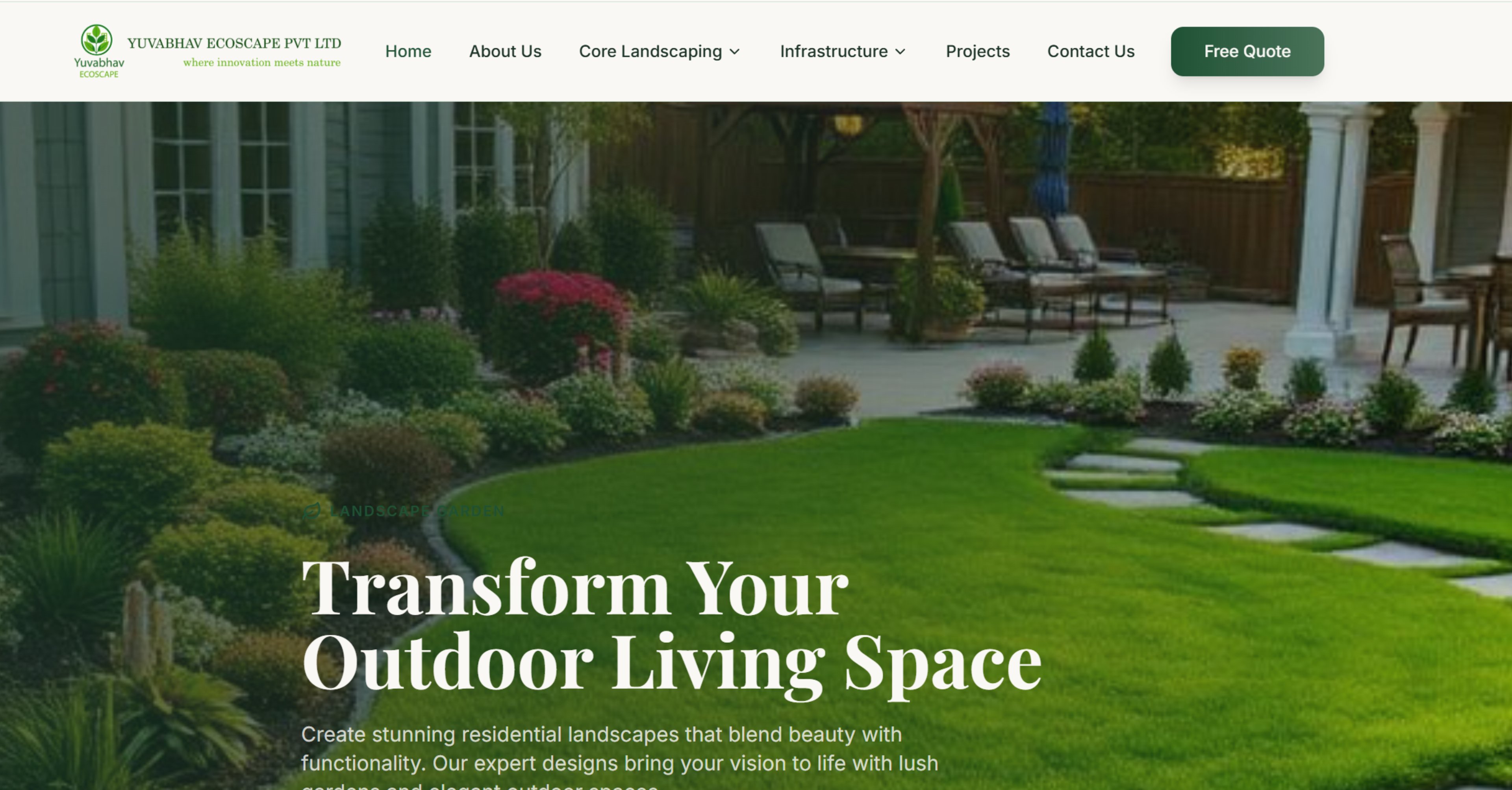 Yuvabhav Terrascape website preview